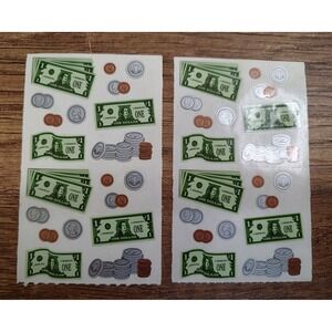 Vintage Mrs. Grossman's Stickers Money Dollar Bills Cash Change 2 Full Mods S283